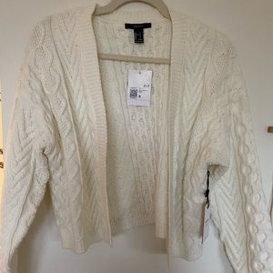 Forever 21 Cable Knit Cardigan Sweater